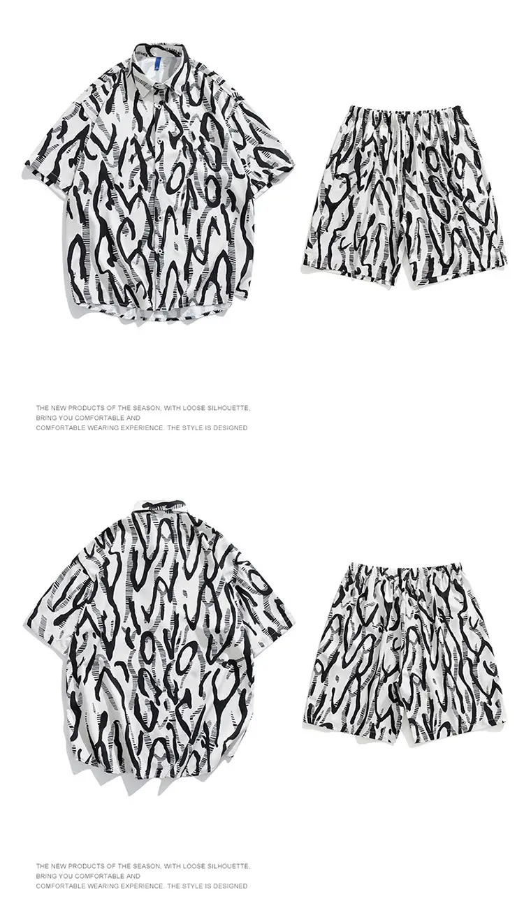 Men's 2025 Panda Print Ice Silk Shirt Short Sleeve — feature 12