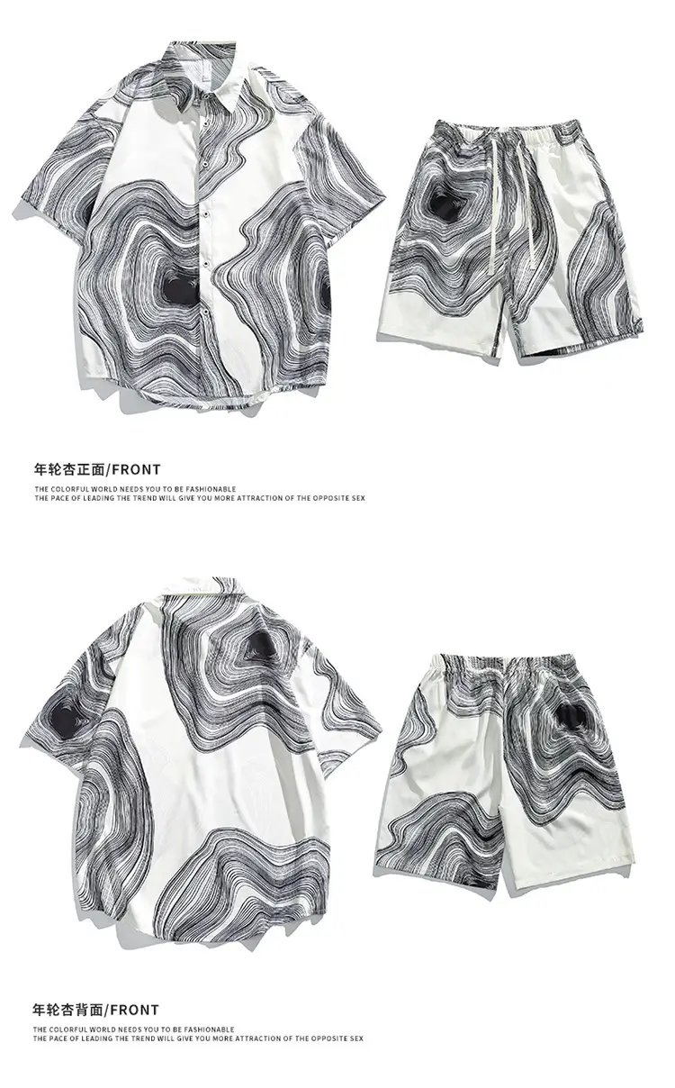 Men's 2025 Panda Print Ice Silk Shirt Short Sleeve — feature 13