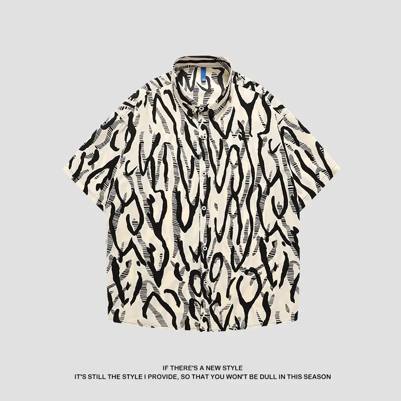 Men's 2025 Panda Print Ice Silk Shirt Short Sleeve - Image 3