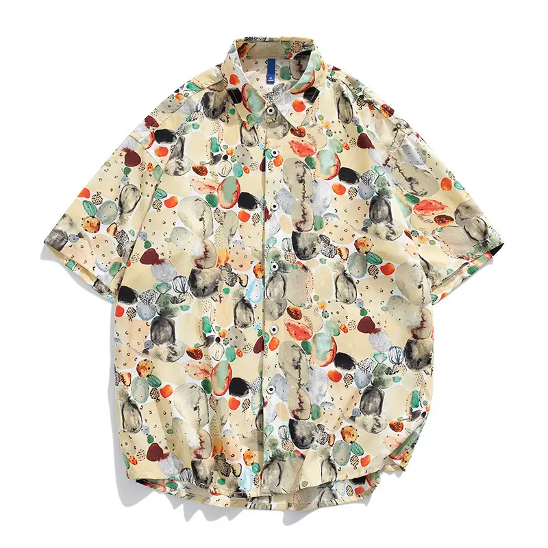 Men's 2025 Panda Print Ice Silk Shirt Short Sleeve - Image 4