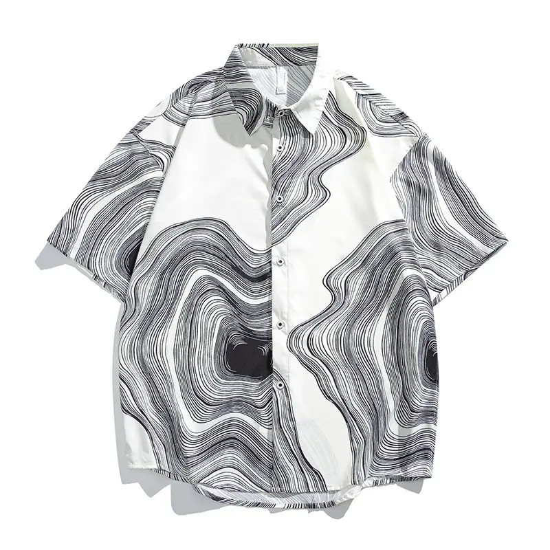 Men's 2025 Panda Print Ice Silk Shirt Short Sleeve - Image 8