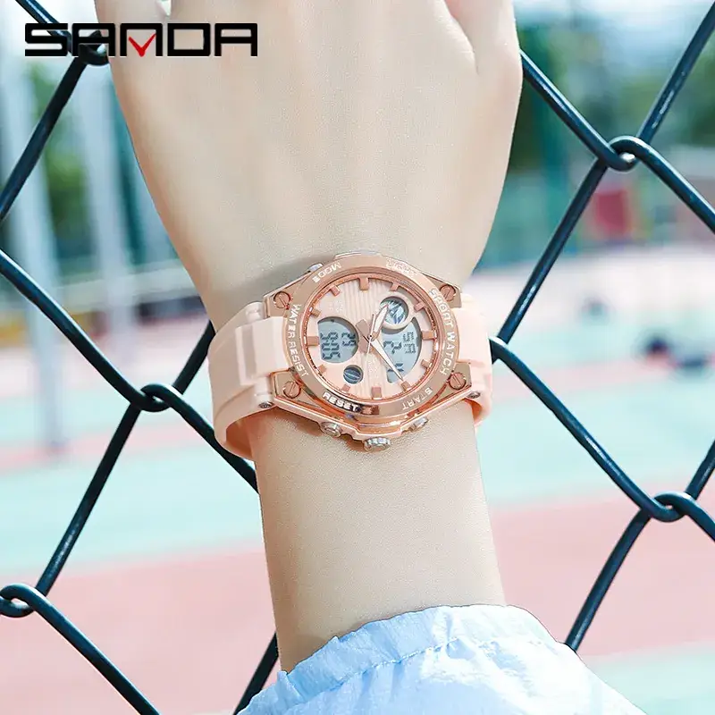 Sanda Smart Electronic Sports Watch for Men Light Blue