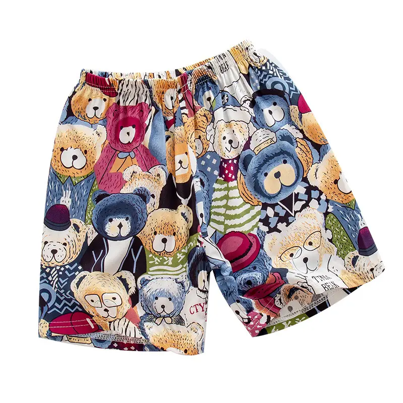 Children's Striped Shorts Cotton Silk Family Beach Pants