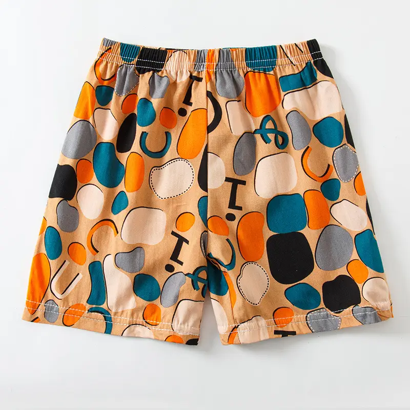Children's Striped Shorts Cotton Silk Family Beach Pants
