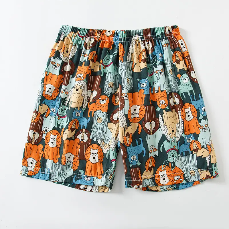 Children's Striped Shorts Cotton Silk Family Beach Pants