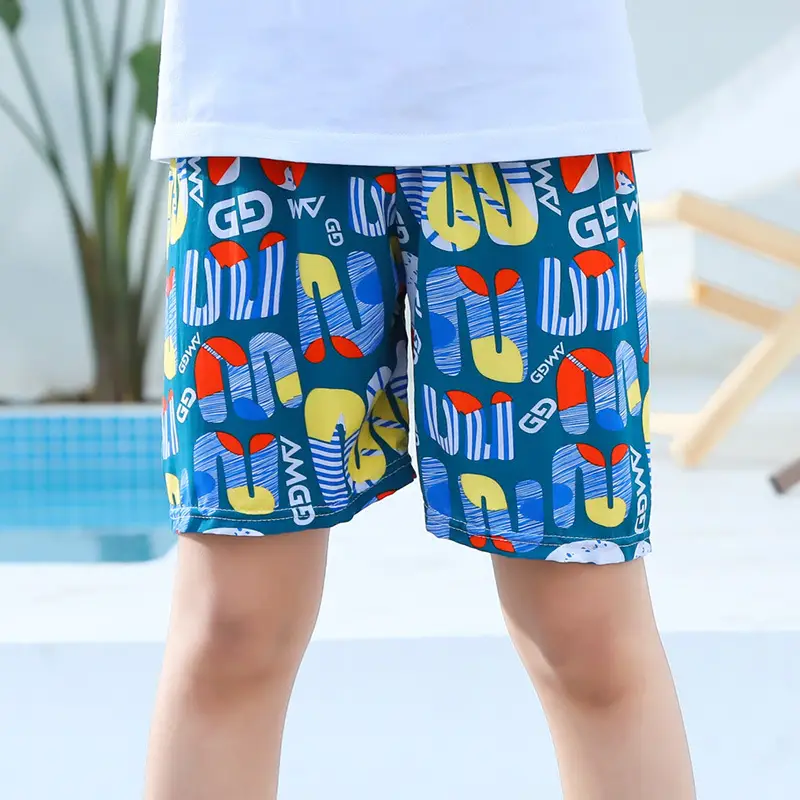 Children's Striped Shorts Cotton Silk Family Beach Pants