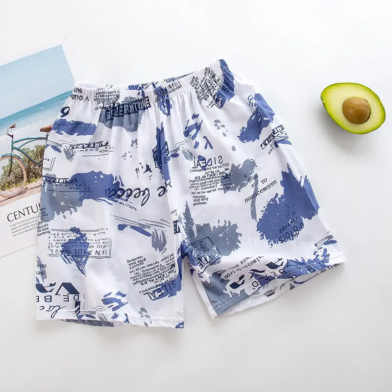 Children's Striped Shorts Cotton Silk Family Beach Pants