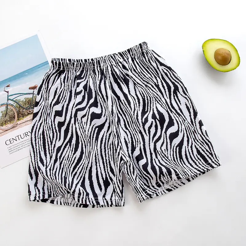 Children's Striped Shorts Cotton Silk Family Beach Pants