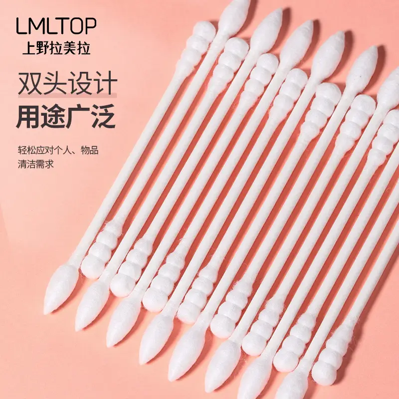 Double-ended Cotton Swabs Paper Shaft Pointed Spiral Head - Image 3