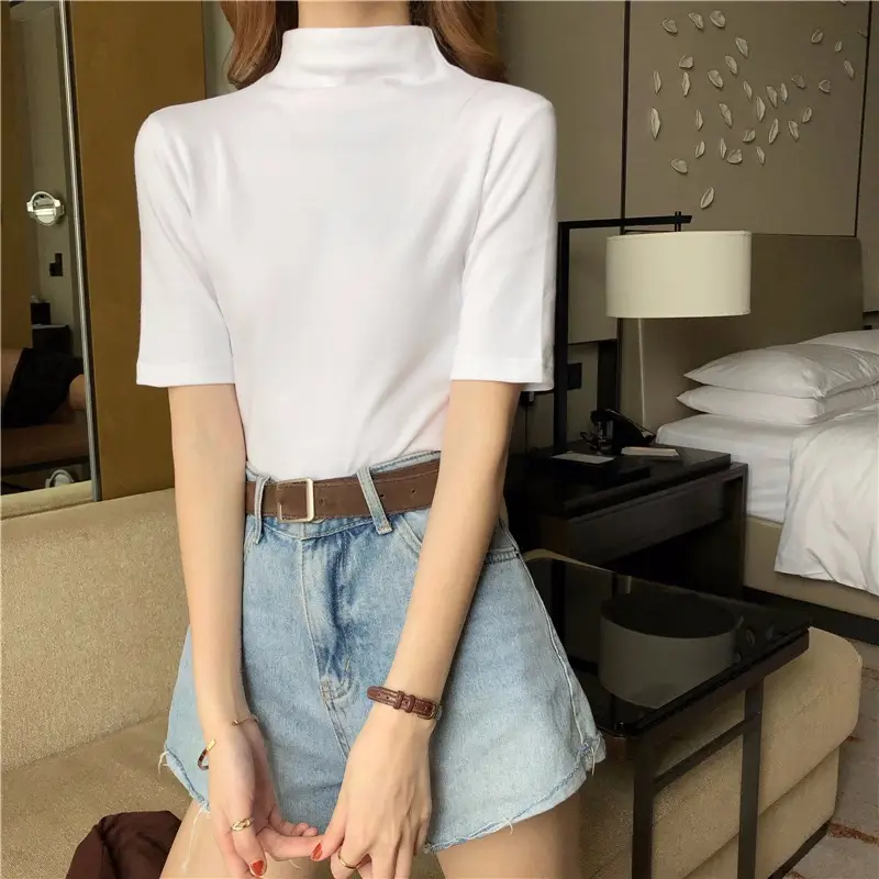 Women's 2027 Cotton T-Shirt White Slim Fit - Image 7