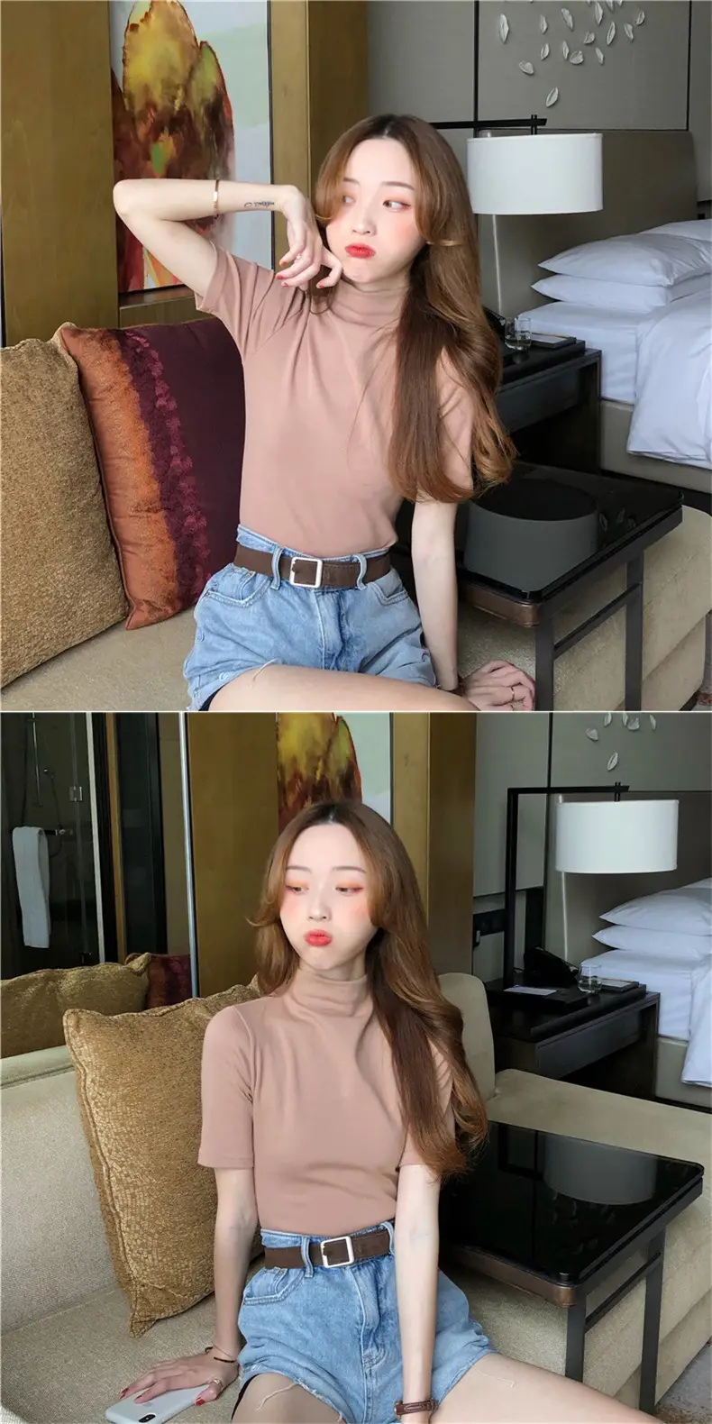 Women's 2027 Cotton T-Shirt White Slim Fit — feature 17