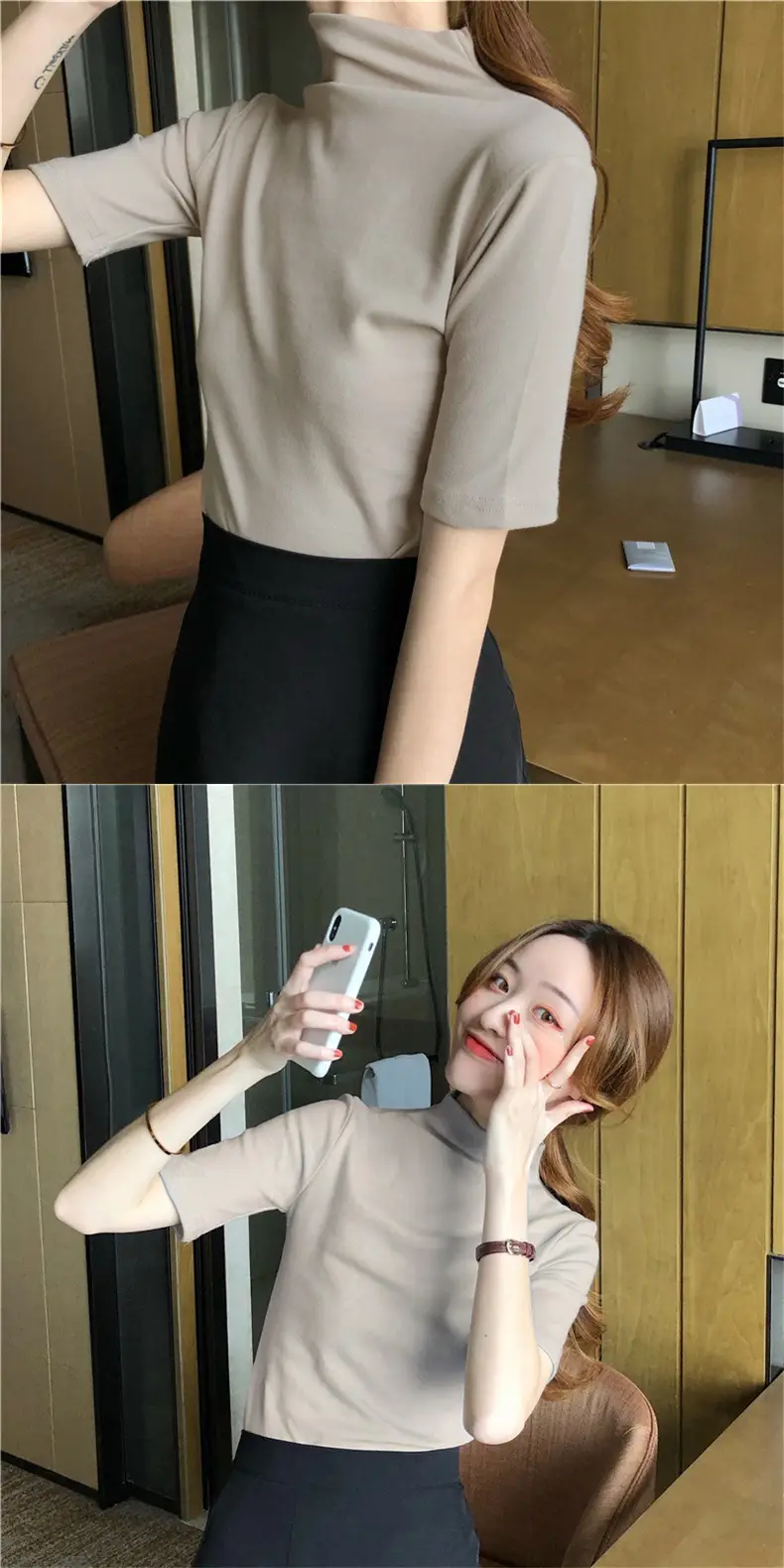 Women's 2027 Cotton T-Shirt White Slim Fit — feature 19