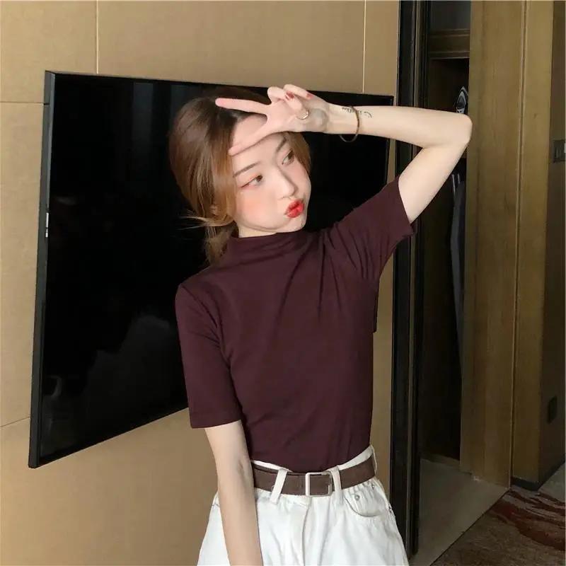 Women's 2027 Cotton T-Shirt White Slim Fit - Image 3