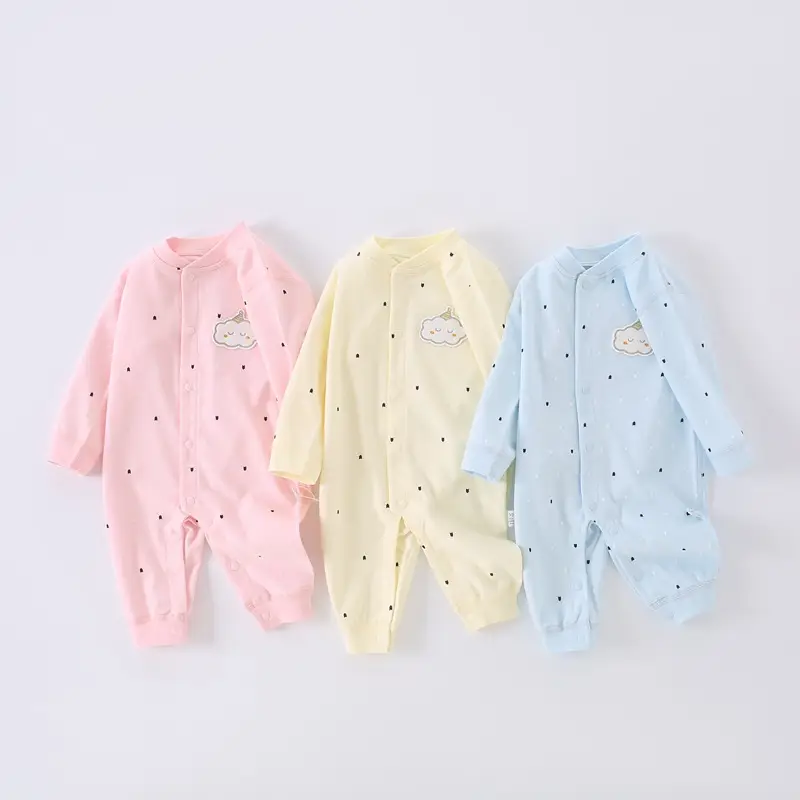 Newborn Cotton Pajamas Short Sleeve Yellow - Image 8