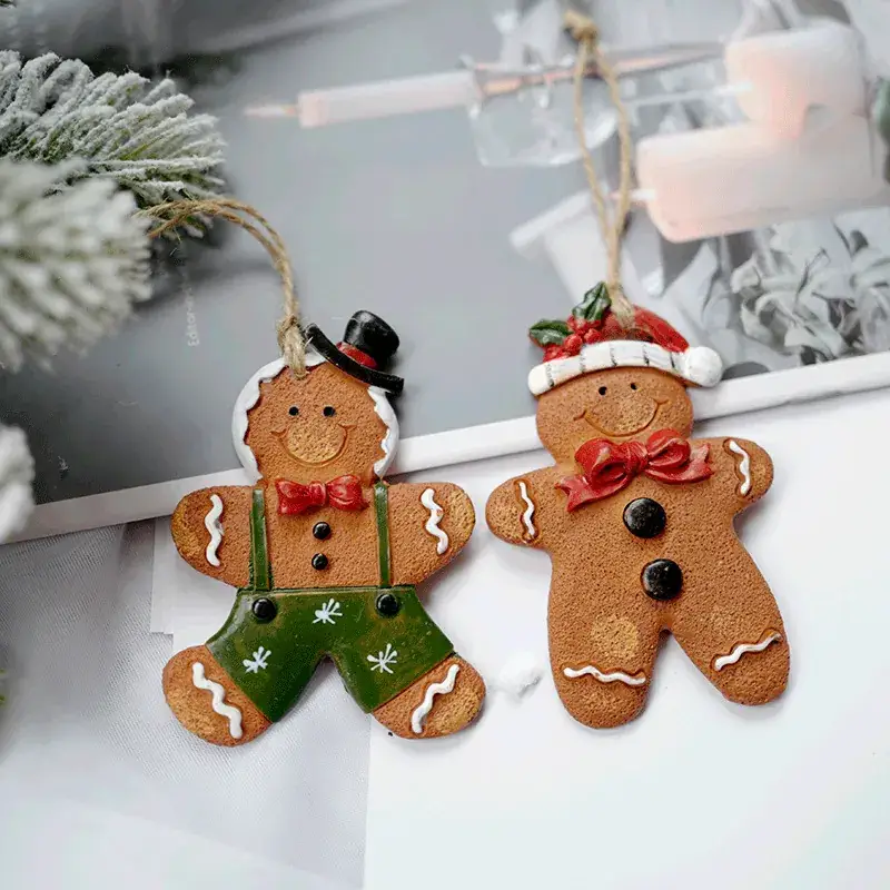 Green Gingerbread Man Pendant for Christmas Decor - Image 8
