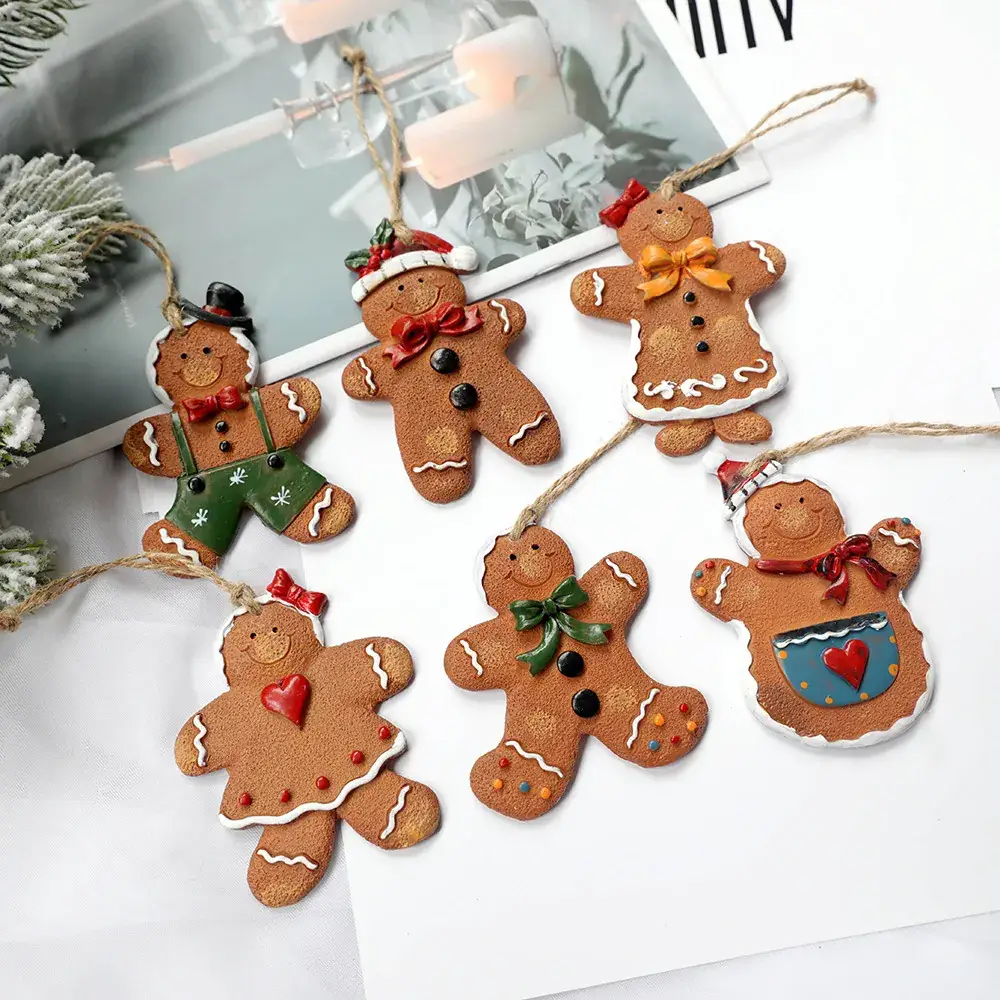 Green Gingerbread Man Pendant for Christmas Decor - Image 9