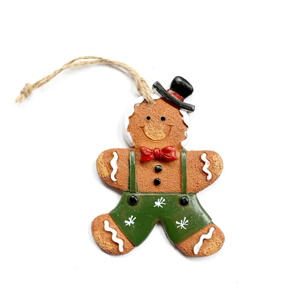 Green Gingerbread Man Pendant for Christmas Decor - Image 2