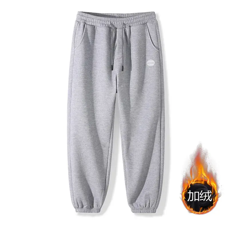 Men's Black Waffle Loose Leg Sports Pants - Image 4