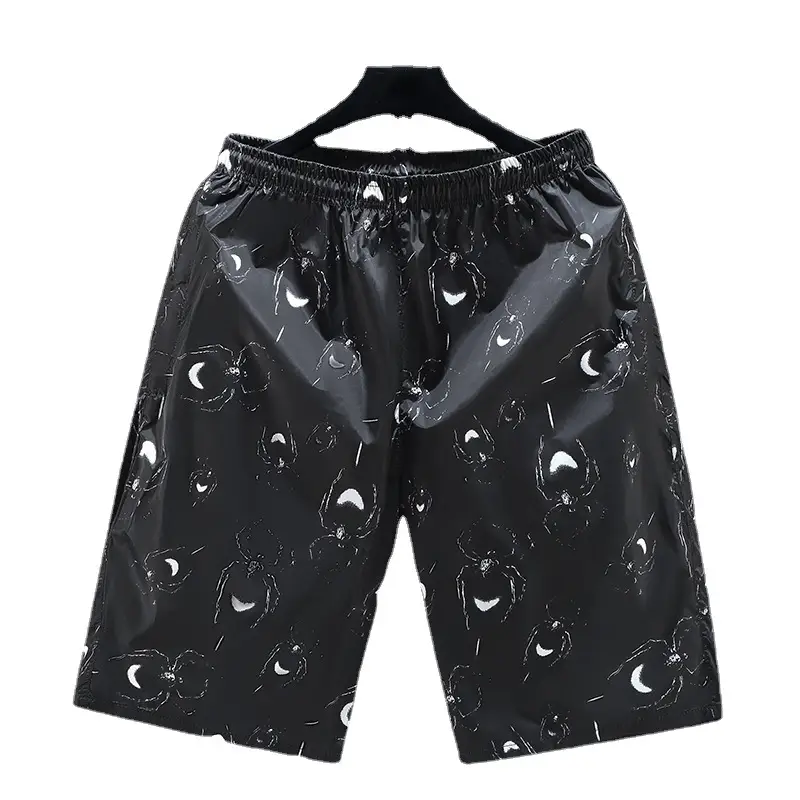 2022 Men Printed Black Beach Shorts Plus Size - Image 10