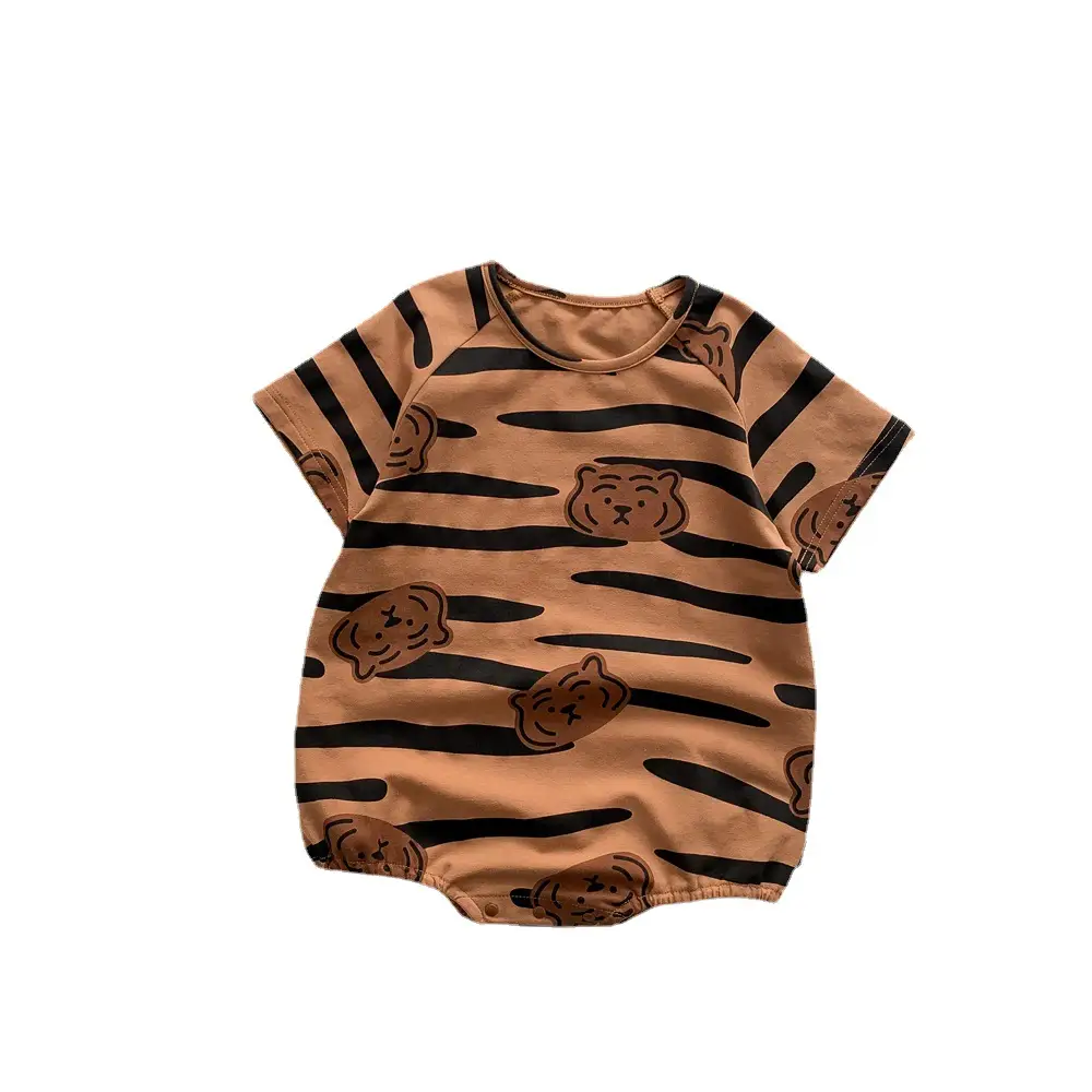 New Baby Bodysuit Tiger Print Summer Korean Style - Image 6