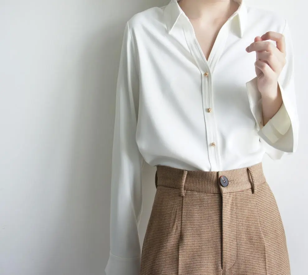 Brown V-Neck Long Sleeve Vest with Metal Buckle — feature 6