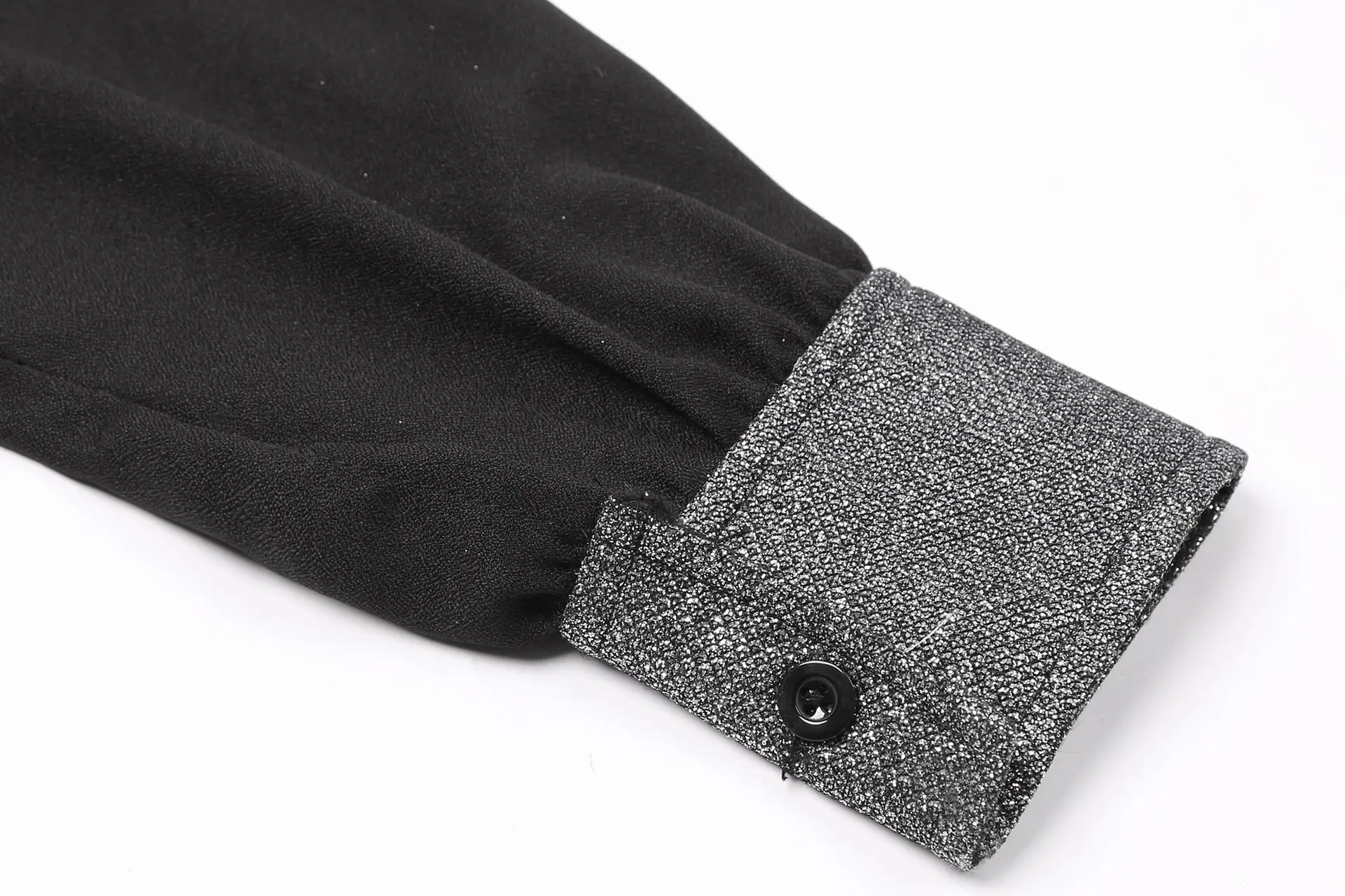 Black Off-Shoulder V-Neck Dress with Sequins — feature 10