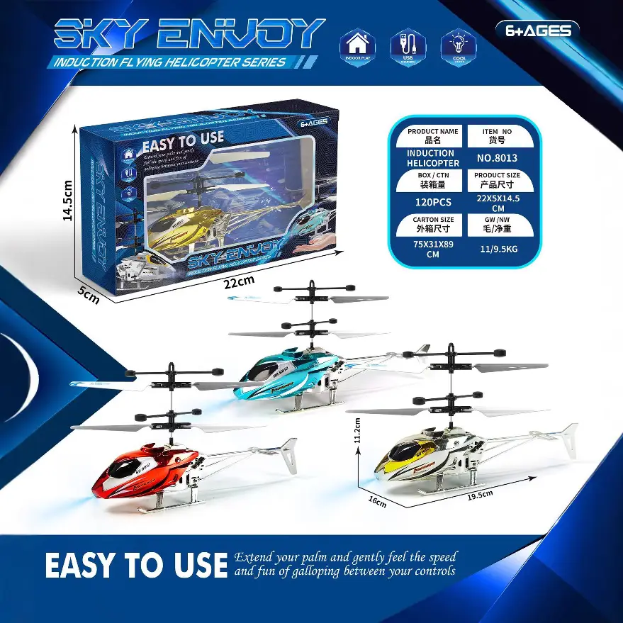 Cross-Border New Remote Control Aircraft Children's Palm Sensor Aircraft Two-Way Suspended Charging Animal Helicopter Toy