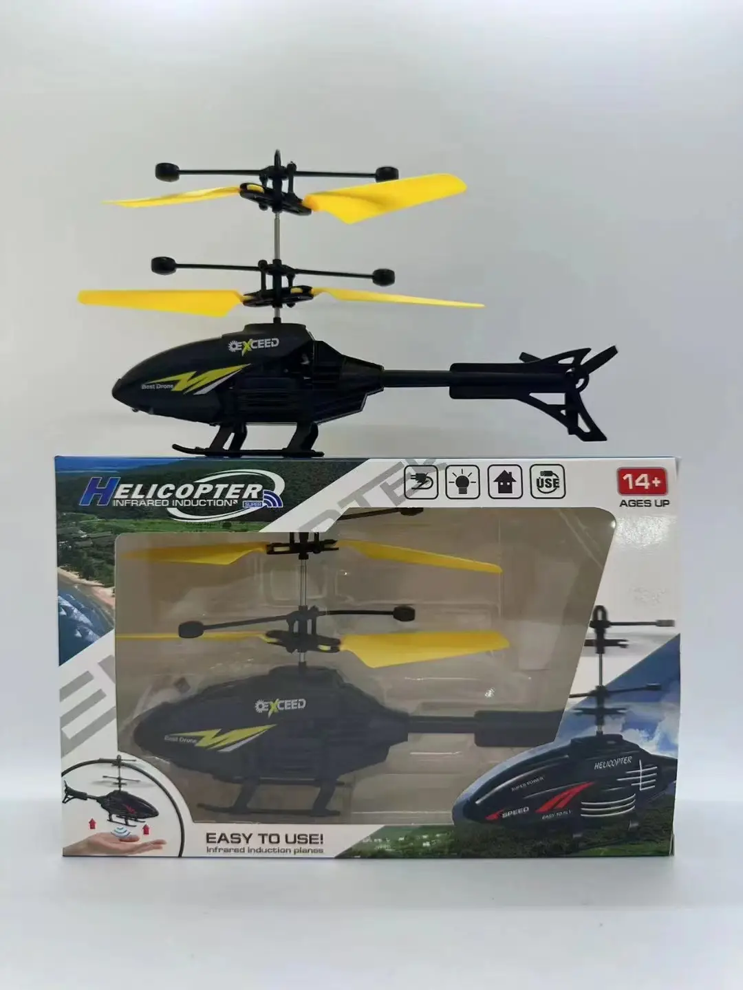 Cross-Border New Remote Control Aircraft Children's Palm Sensor Aircraft Two-Way Suspended Charging Animal Helicopter Toy