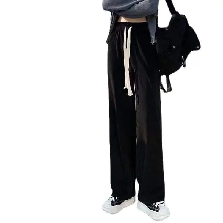 Women Wide Leg Pants Snake Bone Print Blue Loose Straight - Image 10