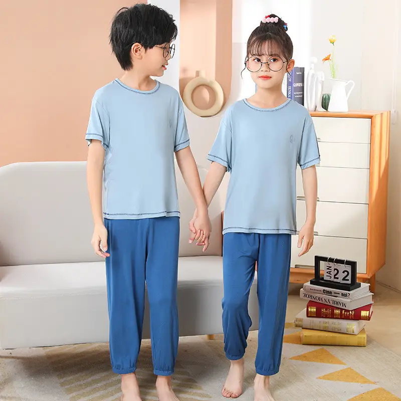2025 Summer Boys Girls Modal Pajamas Set - Image 9