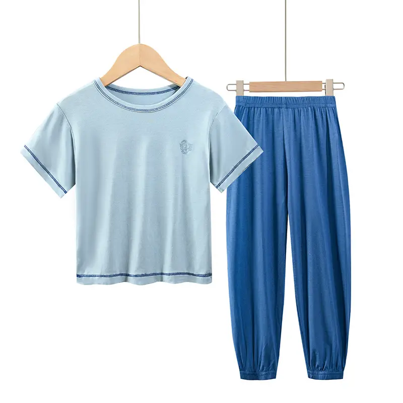 2025 Summer Boys Girls Modal Pajamas Set - Image 2