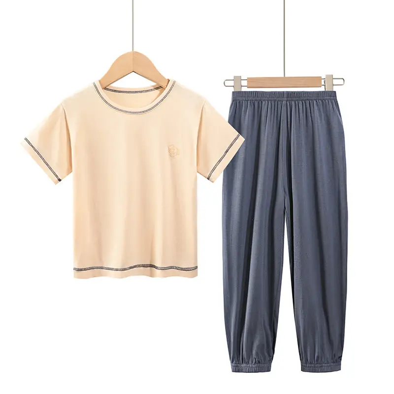 2025 Summer Boys Girls Modal Pajamas Set - Image 3