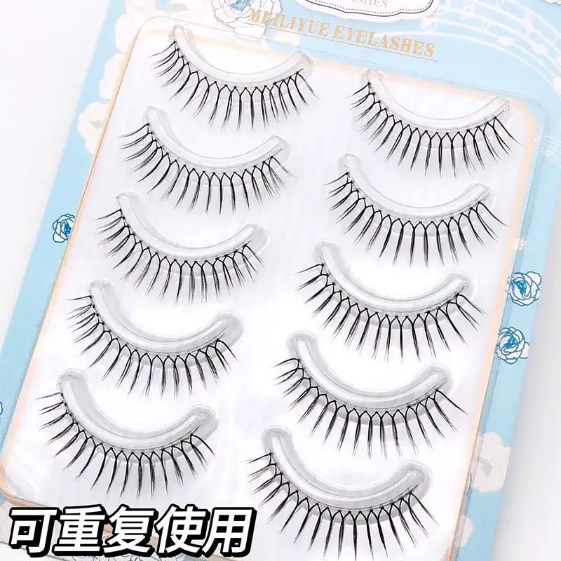 Korean Women's False Eyelashes Clear Root U-Shaped - Image 10