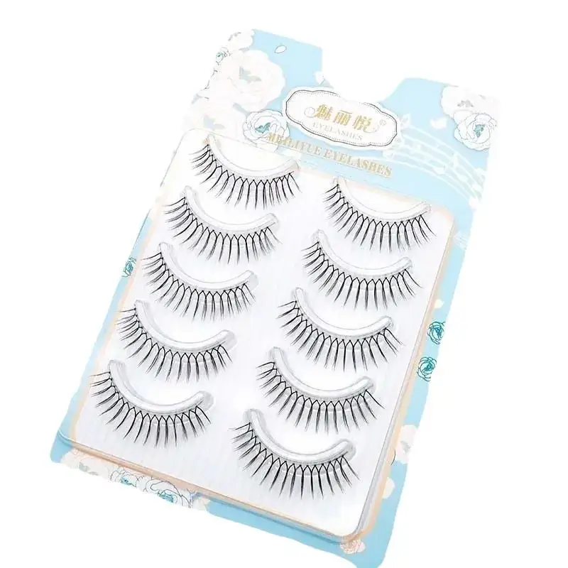Korean Women's False Eyelashes Clear Root U-Shaped - Image 11