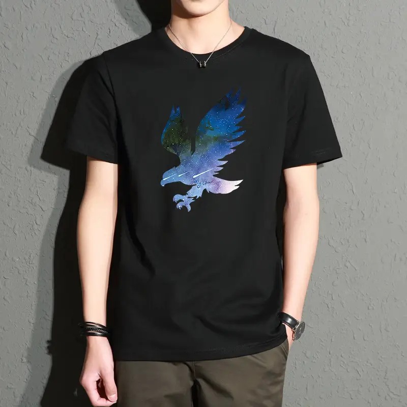 Men Printed T-Shirt White Slim Fit Large - Image 19