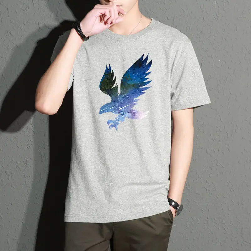 Men Printed T-Shirt White Slim Fit Large - Image 21