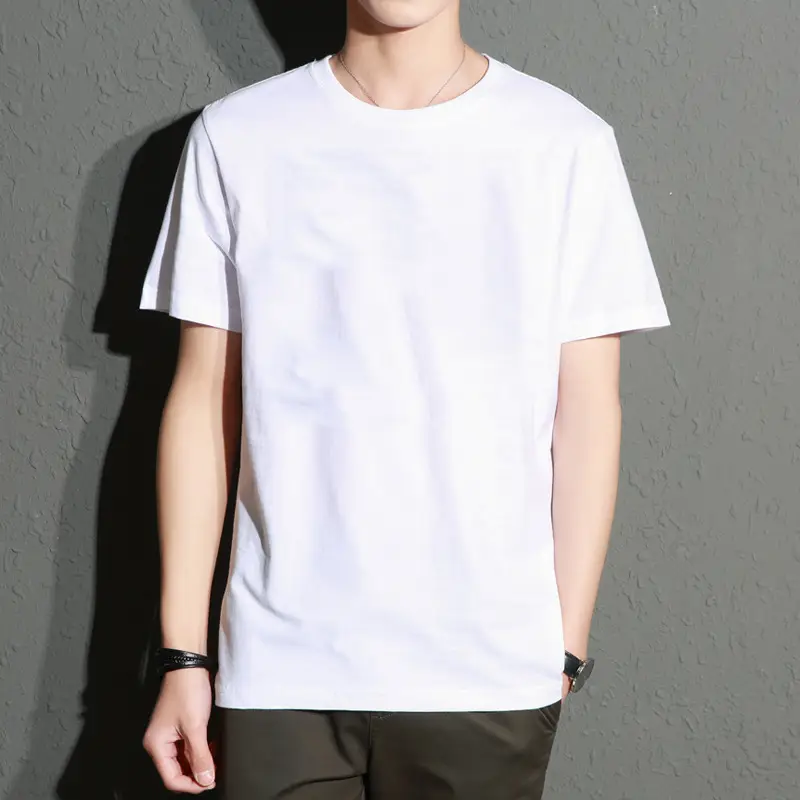 Men Printed T-Shirt White Slim Fit Large - Image 23
