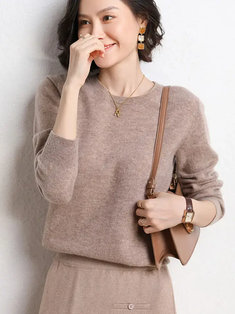 2024 Knitted Cross-border Ladies Sweater Purple - Image 25