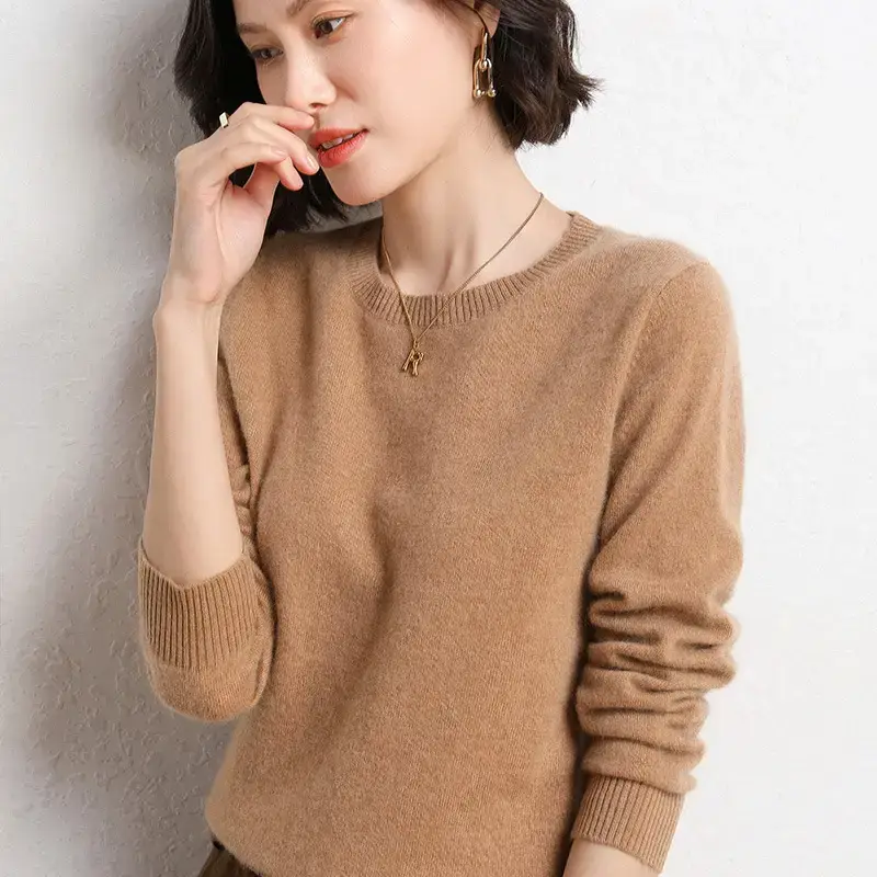 2024 Knitted Cross-border Ladies Sweater Purple - Image 10