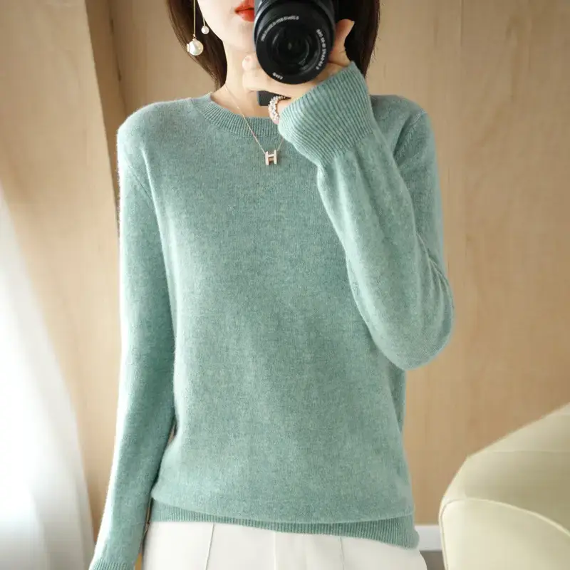 2024 Knitted Cross-border Ladies Sweater Purple - Image 12