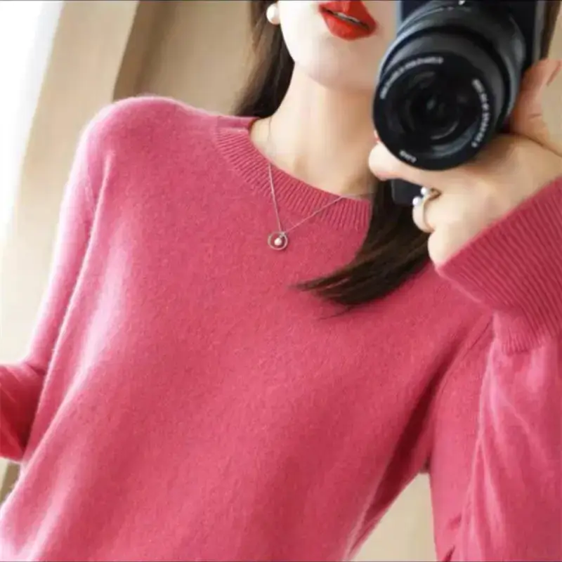 2024 Knitted Cross-border Ladies Sweater Purple - Image 18