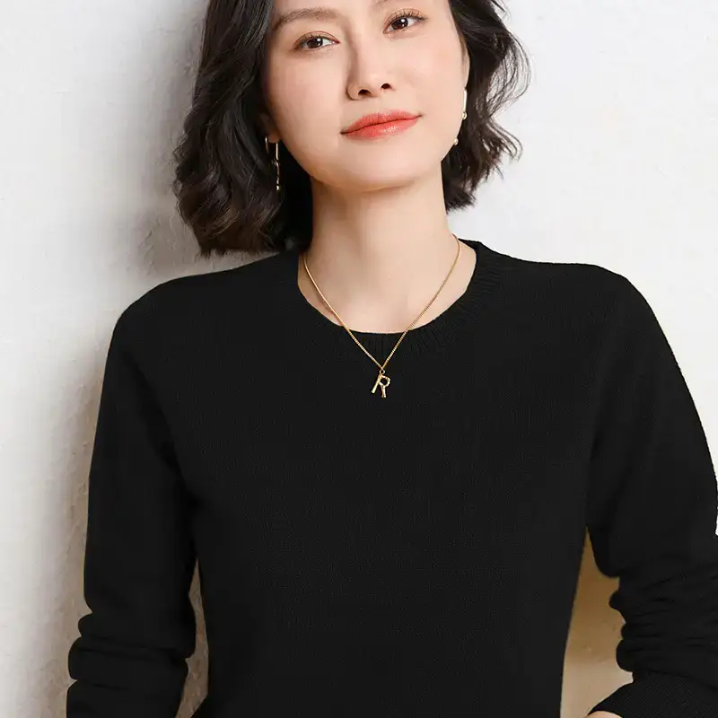 2024 Knitted Cross-border Ladies Sweater Purple - Image 5