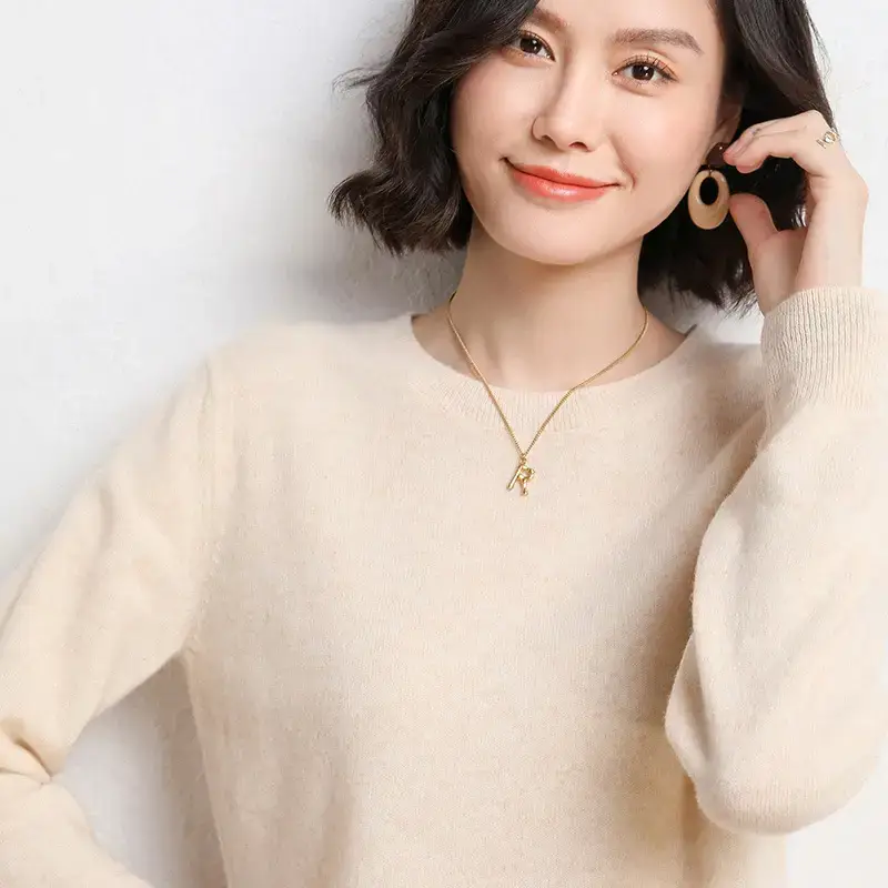 2024 Knitted Cross-border Ladies Sweater Purple - Image 7