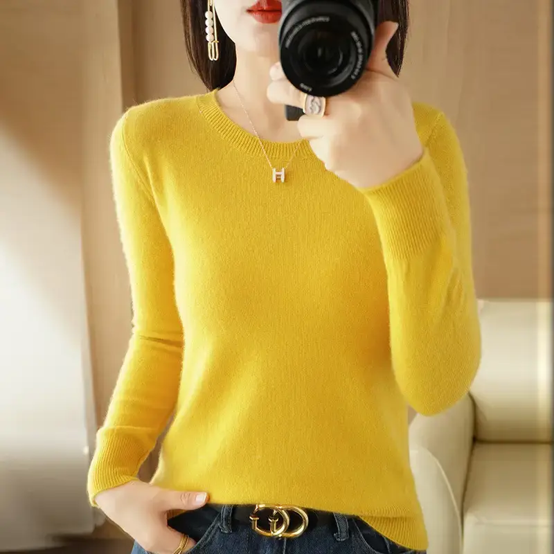 2024 Knitted Cross-border Ladies Sweater Purple - Image 9