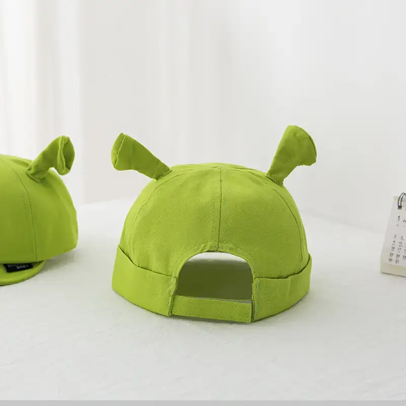 Green Fisherman Hat with Bear Ears for Kids - Image 13