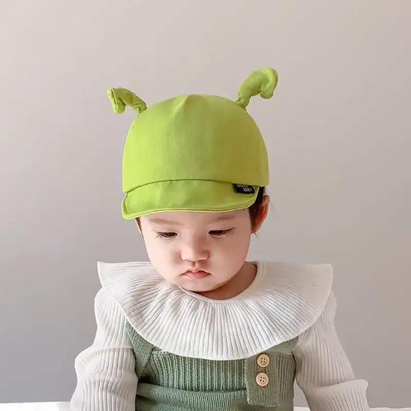 Green Fisherman Hat with Bear Ears for Kids