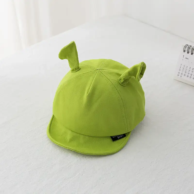 Green Fisherman Hat with Bear Ears for Kids - Image 4