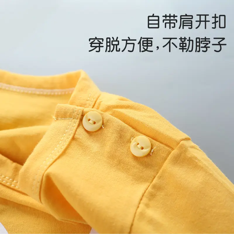 Girls Cotton T-Shirt Shorts Set Yellow New Summer - Image 27