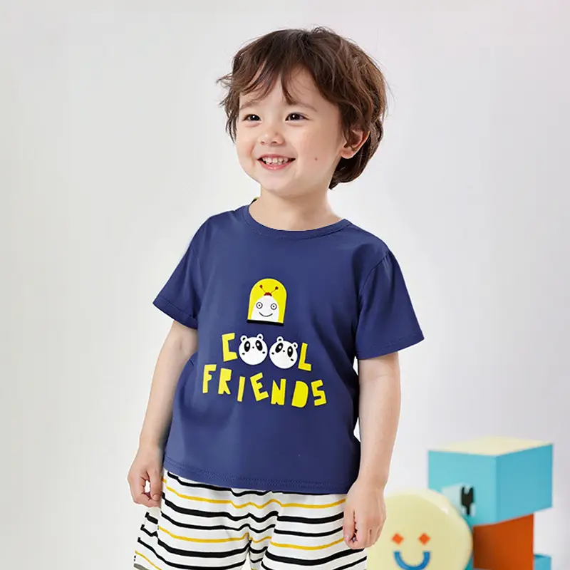 Girls Cotton T-Shirt Shorts Set Yellow New Summer - Image 13