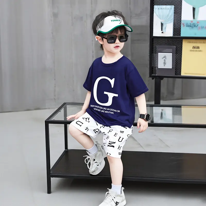Girls Cotton T-Shirt Shorts Set Yellow New Summer - Image 19